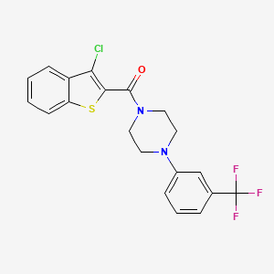 molecular formula C20H16ClF3N2OS B3555611 1-[(3-chloro-1-benzothien-2-yl)carbonyl]-4-[3-(trifluoromethyl)phenyl]piperazine 