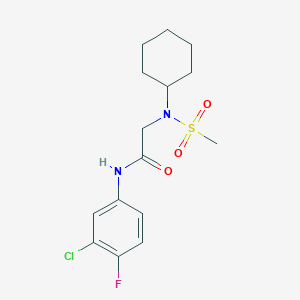 N~1~-(3-chloro-4-fluorophenyl)-N~2~-cyclohexyl-N~2~-(methylsulfonyl)glycinamide