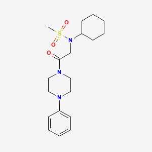 N-Cyclohexyl-N-[2-oxo-2-(4-phenyl-piperazin-1-yl)-ethyl]-methanesulfonamide