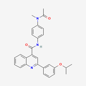 N-{4-[acetyl(methyl)amino]phenyl}-2-(3-isopropoxyphenyl)-4-quinolinecarboxamide