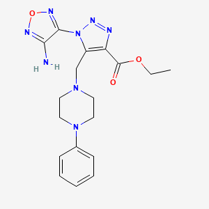 ethyl 1-(4-amino-1,2,5-oxadiazol-3-yl)-5-[(4-phenylpiperazin-1-yl)methyl]-1H-1,2,3-triazole-4-carboxylate