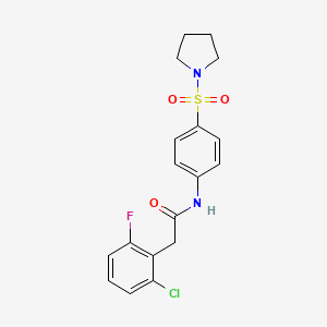 2-(2-chloro-6-fluorophenyl)-N-[4-(1-pyrrolidinylsulfonyl)phenyl]acetamide