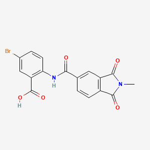 molecular formula C17H11BrN2O5 B3555715 5-bromo-2-{[(2-methyl-1,3-dioxo-2,3-dihydro-1H-isoindol-5-yl)carbonyl]amino}benzoic acid 