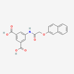 molecular formula C20H15NO6 B3555720 5-{[(2-naphthyloxy)acetyl]amino}isophthalic acid 