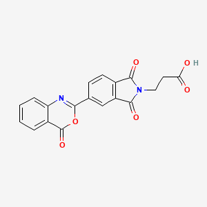 molecular formula C19H12N2O6 B3555721 3-[1,3-dioxo-5-(4-oxo-4H-3,1-benzoxazin-2-yl)-1,3-dihydro-2H-isoindol-2-yl]propanoic acid 