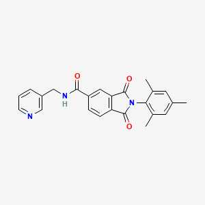 molecular formula C24H21N3O3 B3555736 2-mesityl-1,3-dioxo-N-(3-pyridinylmethyl)-5-isoindolinecarboxamide 