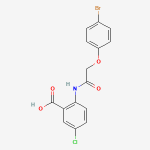 molecular formula C15H11BrClNO4 B3555755 2-{[(4-bromophenoxy)acetyl]amino}-5-chlorobenzoic acid 