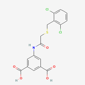 5-({[(2,6-dichlorobenzyl)thio]acetyl}amino)isophthalic acid