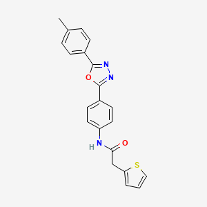 N-{4-[5-(4-methylphenyl)-1,3,4-oxadiazol-2-yl]phenyl}-2-(2-thienyl)acetamide