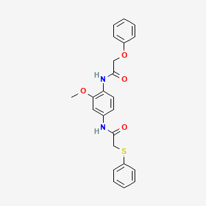 molecular formula C23H22N2O4S B3555813 N-(2-methoxy-4-{[(phenylthio)acetyl]amino}phenyl)-2-phenoxyacetamide 