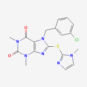 7-(3-chlorobenzyl)-1,3-dimethyl-8-[(1-methyl-1H-imidazol-2-yl)thio]-3,7-dihydro-1H-purine-2,6-dione