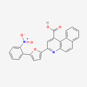 molecular formula C24H14N2O5 B3555826 3-[5-(2-nitrophenyl)-2-furyl]benzo[f]quinoline-1-carboxylic acid CAS No. 6255-38-5