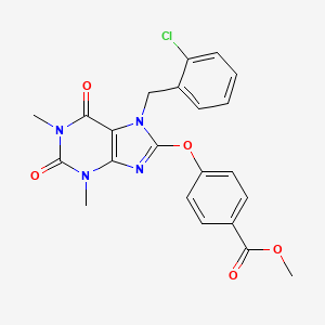 methyl 4-{[7-(2-chlorobenzyl)-1,3-dimethyl-2,6-dioxo-2,3,6,7-tetrahydro-1H-purin-8-yl]oxy}benzoate