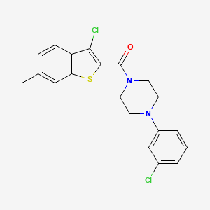 1-[(3-chloro-6-methyl-1-benzothien-2-yl)carbonyl]-4-(3-chlorophenyl)piperazine