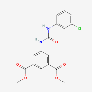 molecular formula C17H15ClN2O5 B3555864 dimethyl 5-({[(3-chlorophenyl)amino]carbonyl}amino)isophthalate 