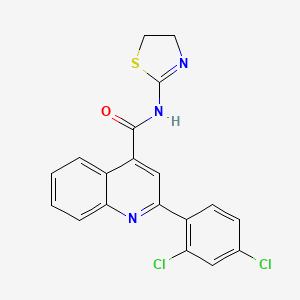 molecular formula C19H13Cl2N3OS B3555894 2-(2,4-dichlorophenyl)-N-(4,5-dihydro-1,3-thiazol-2-yl)-4-quinolinecarboxamide 