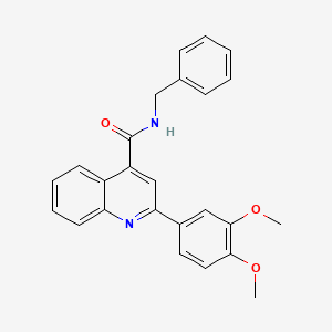 molecular formula C25H22N2O3 B3555917 N-benzyl-2-(3,4-dimethoxyphenyl)-4-quinolinecarboxamide 