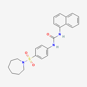 molecular formula C23H25N3O3S B3555919 N-[4-(1-azepanylsulfonyl)phenyl]-N'-1-naphthylurea 