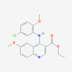 ethyl 4-[(5-chloro-2-methoxyphenyl)amino]-6-methoxy-3-quinolinecarboxylate