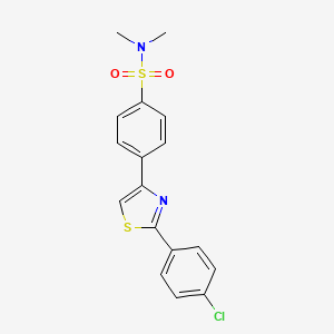 4-[2-(4-chlorophenyl)-1,3-thiazol-4-yl]-N,N-dimethylbenzenesulfonamide