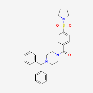 1-(diphenylmethyl)-4-[4-(1-pyrrolidinylsulfonyl)benzoyl]piperazine