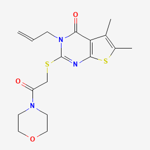 molecular formula C17H21N3O3S2 B3555960 3-allyl-5,6-dimethyl-2-{[2-(4-morpholinyl)-2-oxoethyl]thio}thieno[2,3-d]pyrimidin-4(3H)-one 