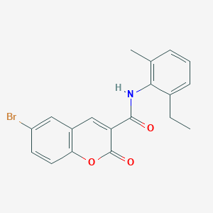 molecular formula C19H16BrNO3 B3555967 6-bromo-N-(2-ethyl-6-methylphenyl)-2-oxo-2H-chromene-3-carboxamide 