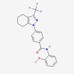 N-(2-methoxyphenyl)-4-[3-(trifluoromethyl)-4,5,6,7-tetrahydro-1H-indazol-1-yl]benzamide