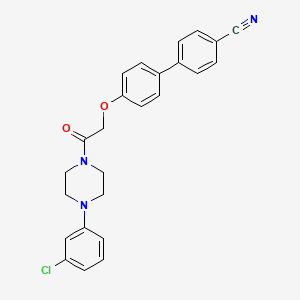 4'-{2-[4-(3-chlorophenyl)-1-piperazinyl]-2-oxoethoxy}-4-biphenylcarbonitrile