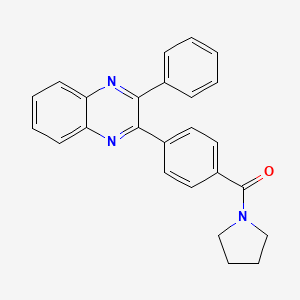 2-phenyl-3-[4-(1-pyrrolidinylcarbonyl)phenyl]quinoxaline