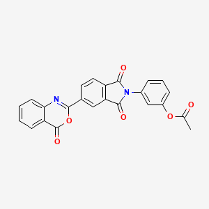 3-[1,3-dioxo-5-(4-oxo-4H-3,1-benzoxazin-2-yl)-1,3-dihydro-2H-isoindol-2-yl]phenyl acetate