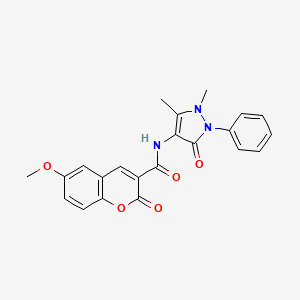 N-(1,5-dimethyl-3-oxo-2-phenyl-2,3-dihydro-1H-pyrazol-4-yl)-6-methoxy-2-oxo-2H-chromene-3-carboxamide