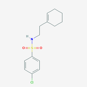molecular formula C14H18ClNO2S B355607 4-chloro-N-[2-(cyclohex-1-en-1-yl)ethyl]benzene-1-sulfonamide CAS No. 433690-47-2