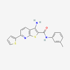 3-amino-N-(3-methylphenyl)-6-(2-thienyl)thieno[2,3-b]pyridine-2-carboxamide