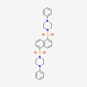 molecular formula C30H32N4O4S2 B3556091 1,1'-(1,5-naphthalenediyldisulfonyl)bis(4-phenylpiperazine) 