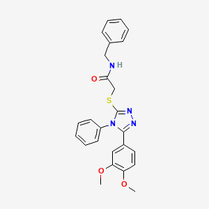 N-benzyl-2-{[5-(3,4-dimethoxyphenyl)-4-phenyl-4H-1,2,4-triazol-3-yl]thio}acetamide