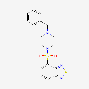 molecular formula C17H18N4O2S2 B3556108 4-[(4-benzyl-1-piperazinyl)sulfonyl]-2,1,3-benzothiadiazole 