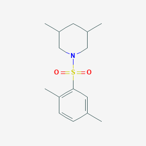 molecular formula C15H23NO2S B355611 1-(2,5-Dimethylbenzenesulfonyl)-3,5-dimethylpiperidine CAS No. 897450-12-3