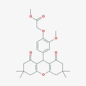 methyl [2-methoxy-4-(3,3,6,6-tetramethyl-1,8-dioxo-2,3,4,5,6,7,8,9-octahydro-1H-xanthen-9-yl)phenoxy]acetate