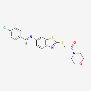 N-(4-chlorobenzylidene)-2-[(2-morpholin-4-yl-2-oxoethyl)thio]-1,3-benzothiazol-6-amine