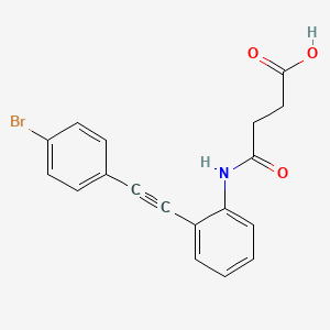 molecular formula C18H14BrNO3 B3556124 4-({2-[(4-bromophenyl)ethynyl]phenyl}amino)-4-oxobutanoic acid 