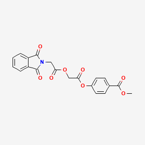 molecular formula C20H15NO8 B3556136 methyl 4-[({[(1,3-dioxo-1,3-dihydro-2H-isoindol-2-yl)acetyl]oxy}acetyl)oxy]benzoate 