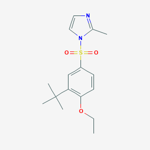 molecular formula C16H22N2O3S B355614 1-{[3-(Tert-butyl)-4-ethoxyphenyl]sulfonyl}-2-methylimidazole CAS No. 898639-85-5