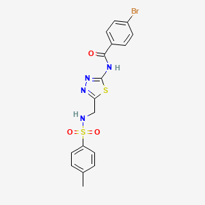 4-bromo-N-[5-({[(4-methylphenyl)sulfonyl]amino}methyl)-1,3,4-thiadiazol-2-yl]benzamide