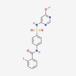 molecular formula C18H15IN4O4S B3556161 2-iodo-N-(4-{[(6-methoxy-4-pyrimidinyl)amino]sulfonyl}phenyl)benzamide CAS No. 6138-63-2