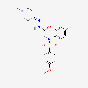 4-ethoxy-N-(4-methylphenyl)-N-{2-[2-(1-methyl-4-piperidinylidene)hydrazino]-2-oxoethyl}benzenesulfonamide