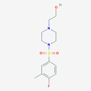 molecular formula C13H19FN2O3S B355622 2-(4-((4-Fluoro-3-methylphenyl)sulfonyl)piperazin-1-yl)ethanol CAS No. 941002-52-4