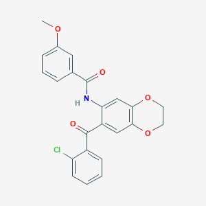 molecular formula C23H18ClNO5 B3556252 N-[7-(2-chlorobenzoyl)-2,3-dihydro-1,4-benzodioxin-6-yl]-3-methoxybenzamide 