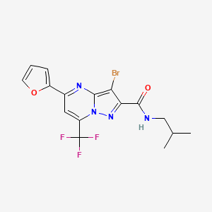 3-bromo-5-(2-furyl)-N-isobutyl-7-(trifluoromethyl)pyrazolo[1,5-a]pyrimidine-2-carboxamide