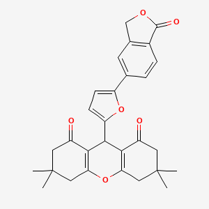 3,3,6,6-tetramethyl-9-[5-(1-oxo-1,3-dihydro-2-benzofuran-5-yl)-2-furyl]-3,4,5,6,7,9-hexahydro-1H-xanthene-1,8(2H)-dione